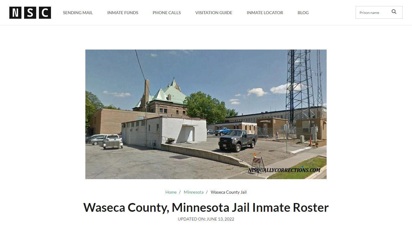 Waseca County, Minnesota Jail Inmate List